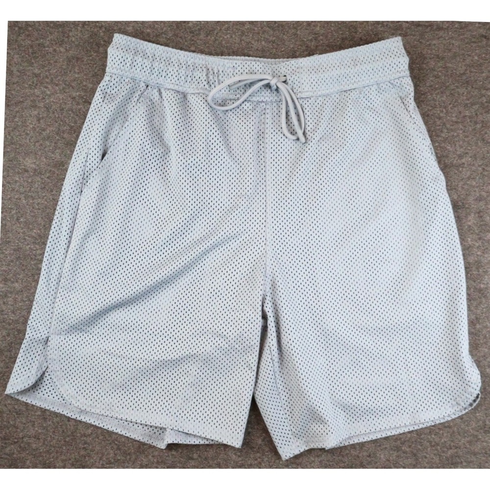 CSG Active Shorts Mens Medium Gray Mesh Athletic Gym 8" Inseam Stretch NWT